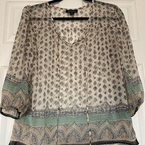 Sheer Boho Peasant Top